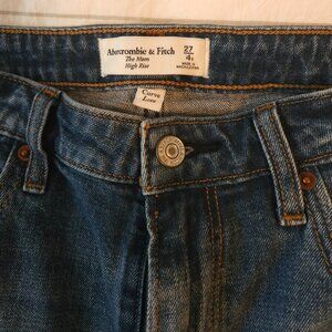 Abercrombie distressed mom jeans